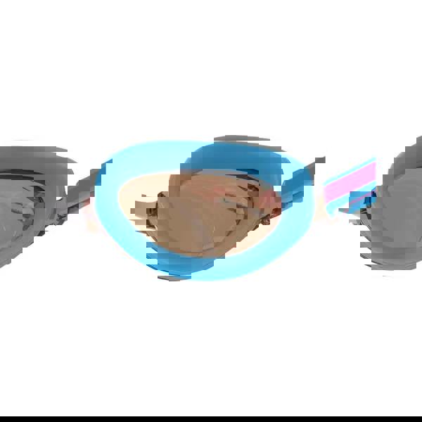 Speedo Vanquisher 3.0 mirrored junior swim goggle in blue and pink