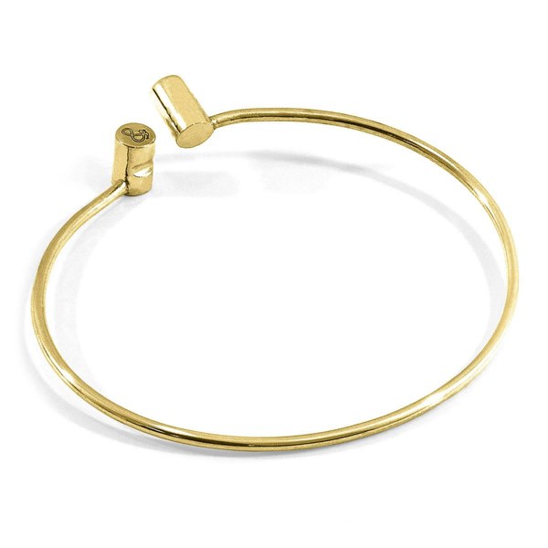 Anchor & Crew Wynne Capsule Midi Geometric 9ct Yellow Gold Bangle