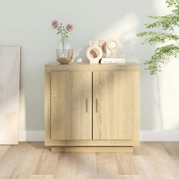 Berkfield Sideboard Sonoma Oak 80x40x75 cm Engineered Wood