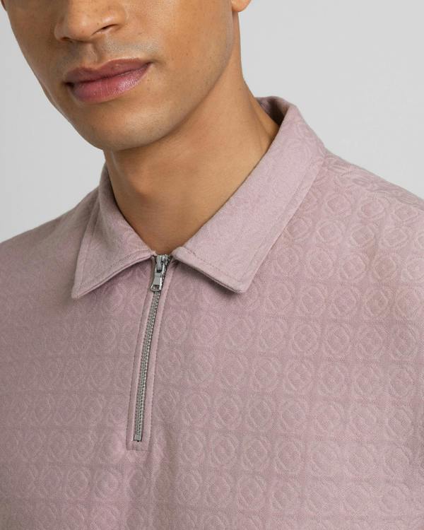 Steel & Jelly Crofton - Tile Jacquard Textured Polo Shirt