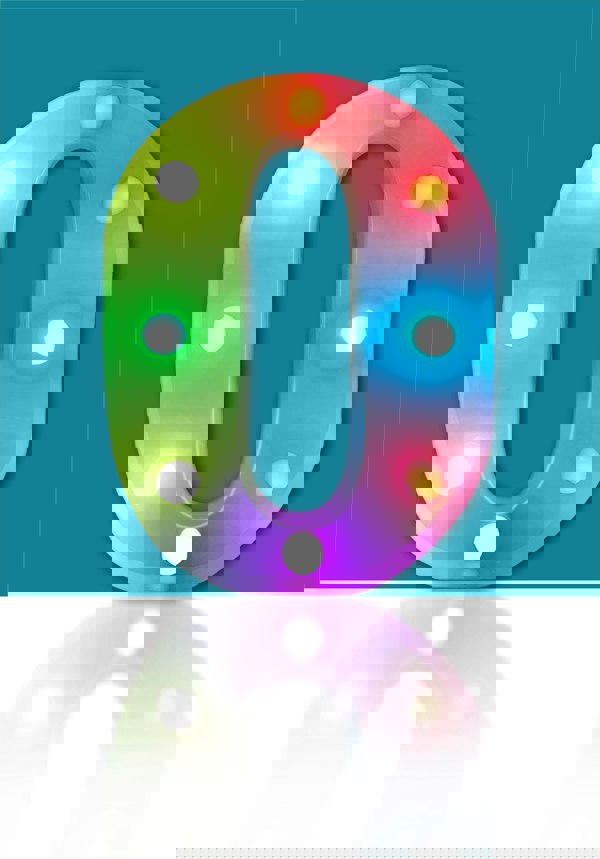 St Helens Battery Operated RGB Letter   With Remote Control Letter O