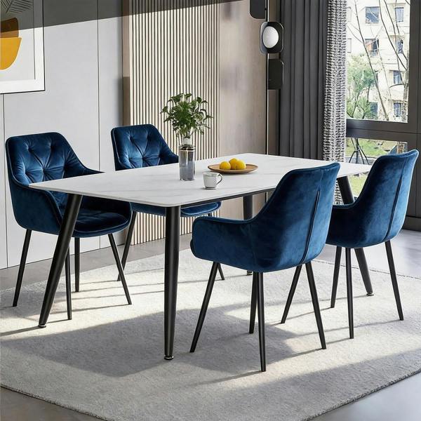Groundlevel Set of 2 Velvet Upholstered Dining Chairs