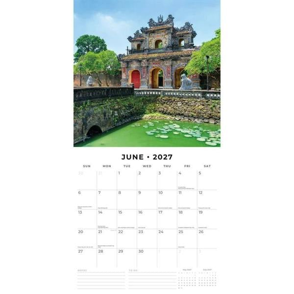 Asia Vietnam Calendar 2027, Wall Calendars, Month To View, Travel, Gift