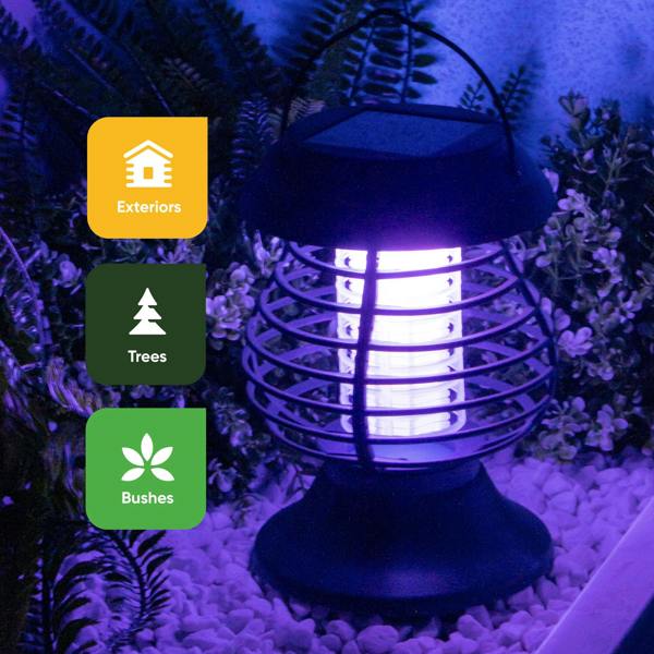 Gardenwize Solar Lantern – 2-in-1 Flame Effect Light & Bug Zapper