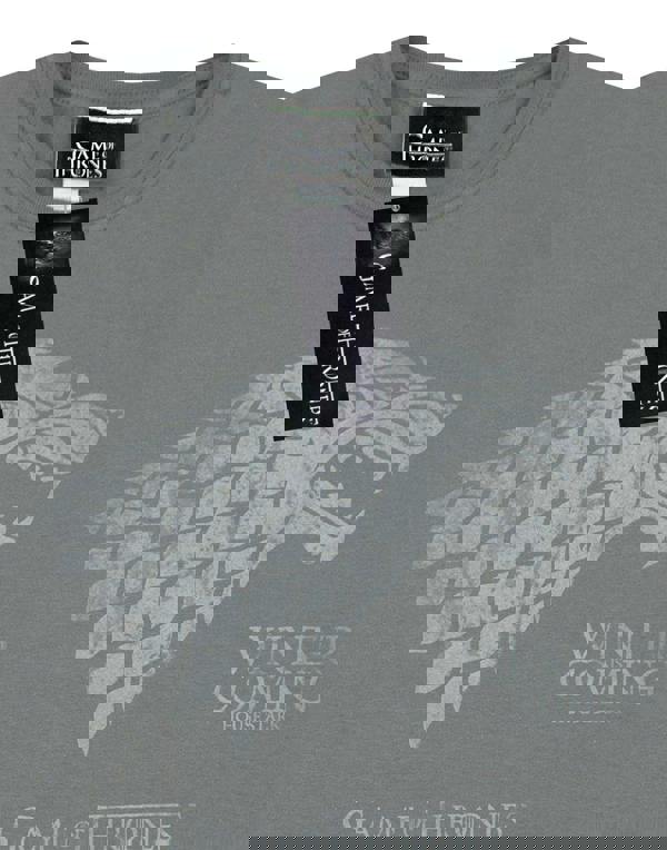 Game of Thrones Womens Grey Stark Direwolf Short Sleeved T-Shirt