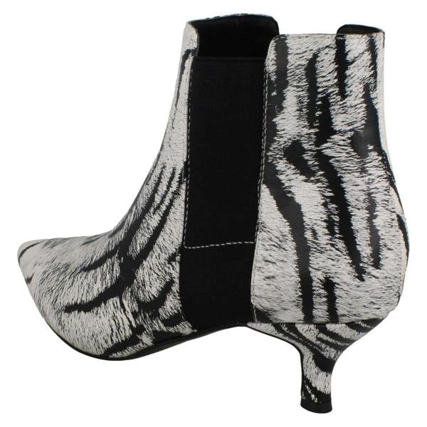 Spot On Ladies Spot On Animal Print Ankle Boots F51118