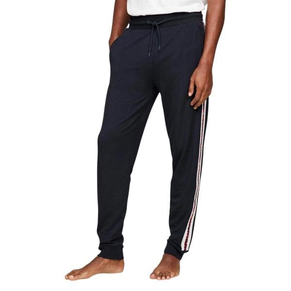 Tommy Hilfiger Mens Cotton Logo Jogging Bottoms - Blue - 