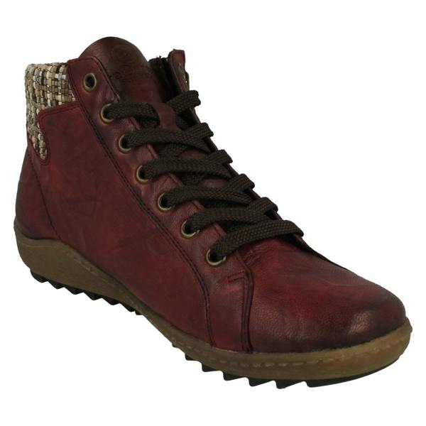 Remonte Ladies Rieker Warm Lined Woven Cuff Remonte-Tex Ankle Boots R1485