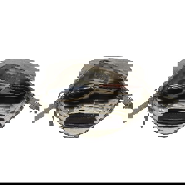 Assots London 'JEAN' Grey Distressed Real Leather Crossbody Bag