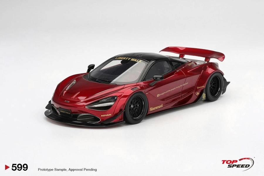 MCSlots McLaren 720S LB Works Gem Red 1:18 Scale Topspeed TS0599
