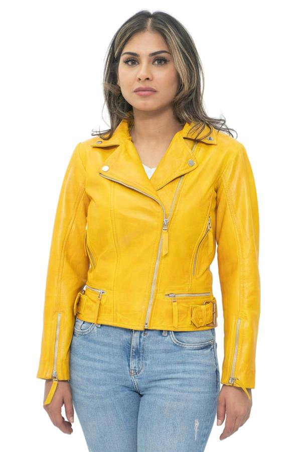 Infinity Leather Womens Leather Biker Jacket-Stockholm
