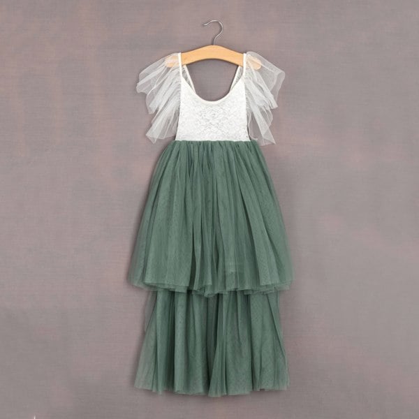 Sage Green dress on hanger