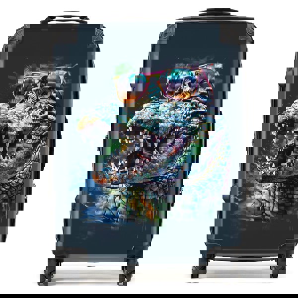 Warren Reed Crocodile In Glasses Splashart Suitcase