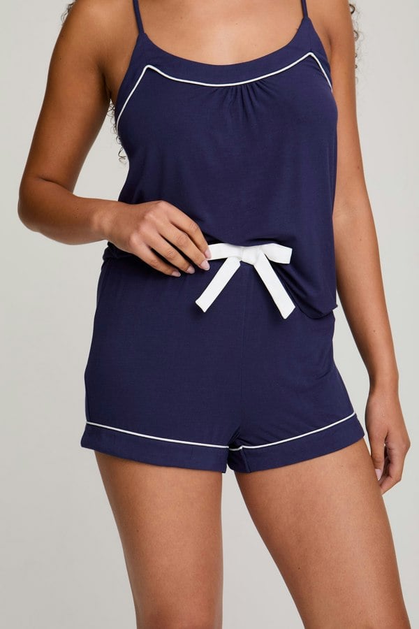 Bamboo Cami Short Pyjama Set in Midnight - Wholesale - Pajamas