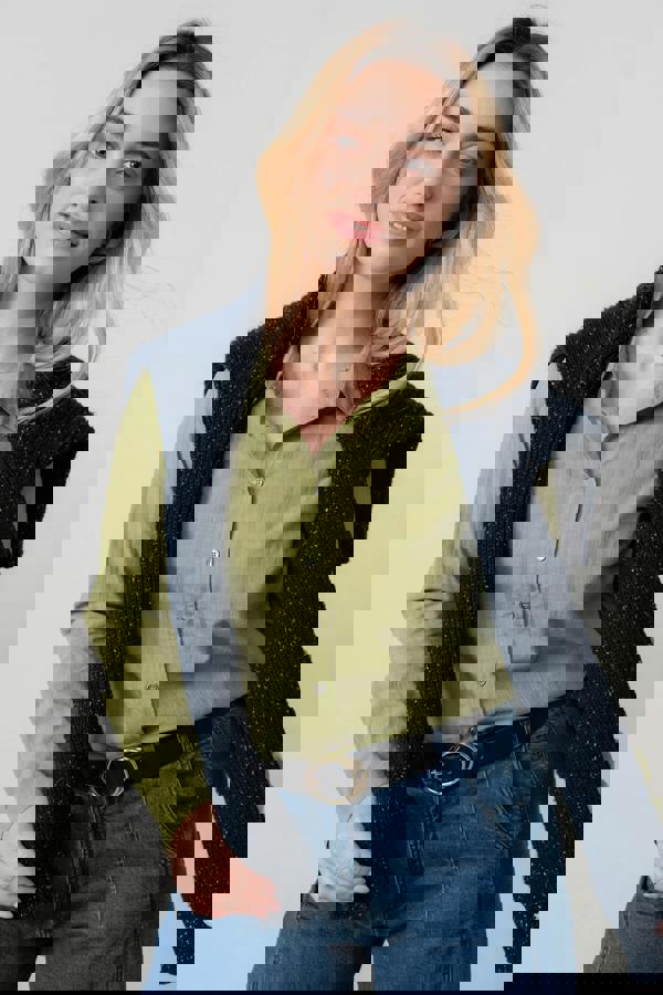 Lily & Me Patsy Organic Cotton Check Shirt Moss