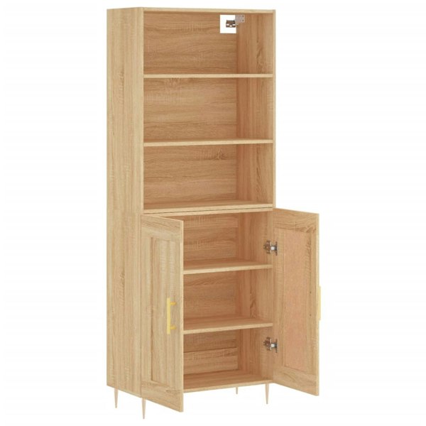 Berkfield Highboard Sonoma Oak 69.5x34x180 cm Engineered Wood