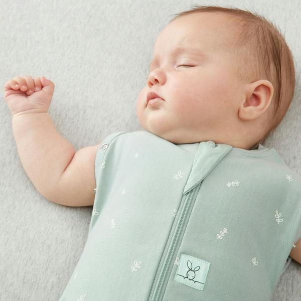 Organic Summer Cocoon Swaddle Sleeping Bag - Sage - 0.2 TOG