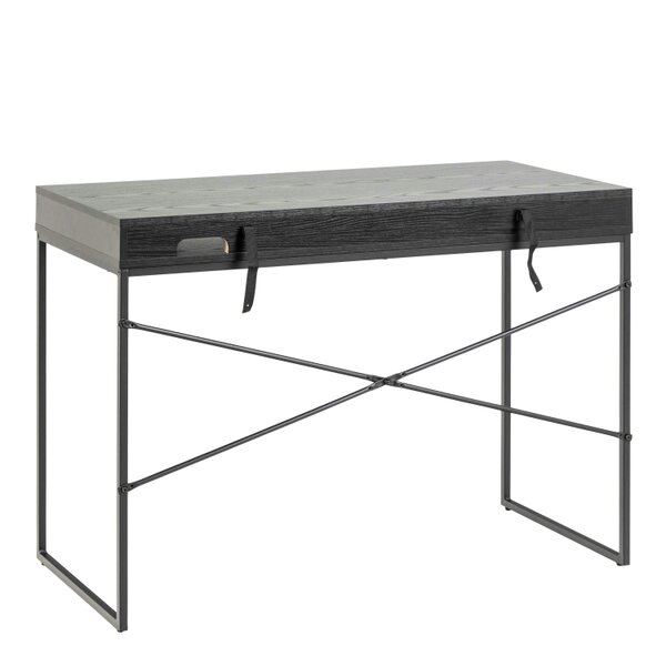 Wyld Haus El Paso Black Wooden 1 Drawer Office Desk