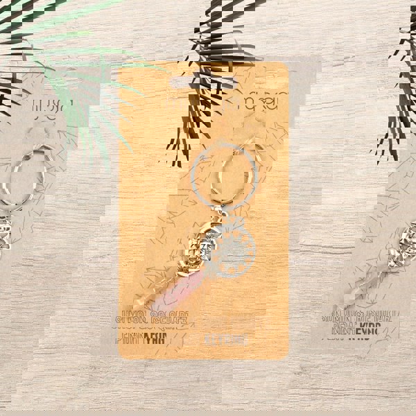 Myga Crystal and Zinc Keychain