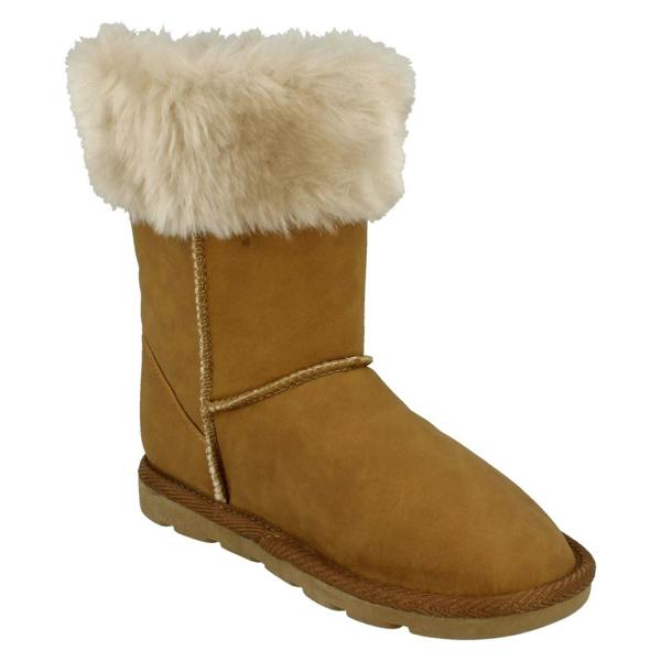 Spot On Girls Spot On Faux Fur Trim Casual Boots