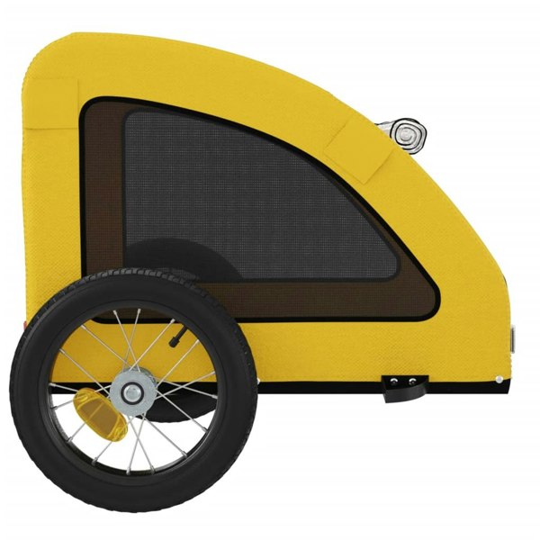 Berkfield Dog Bike Trailer Yellow Oxford Fabric and Iron
