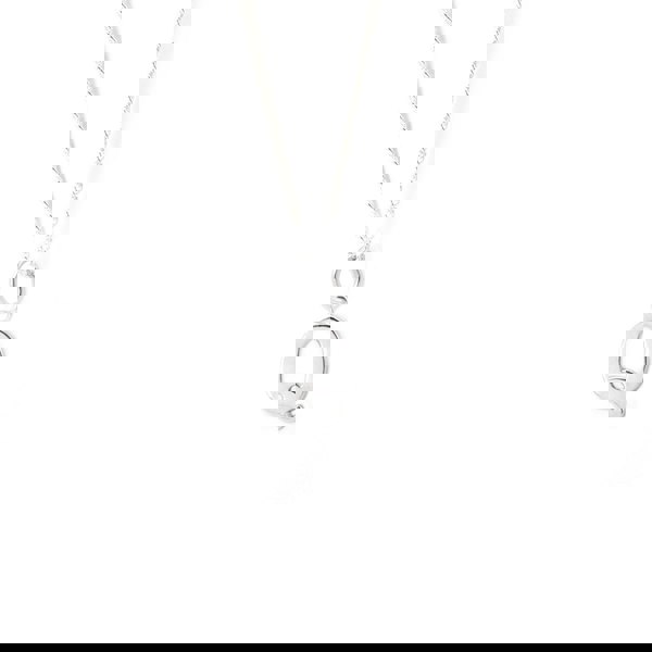Say It With Dainty Block Initial Necklace - Sterling Silver