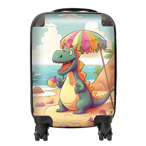 Warren Reed Dragon On A Beach Holiday Suitcase