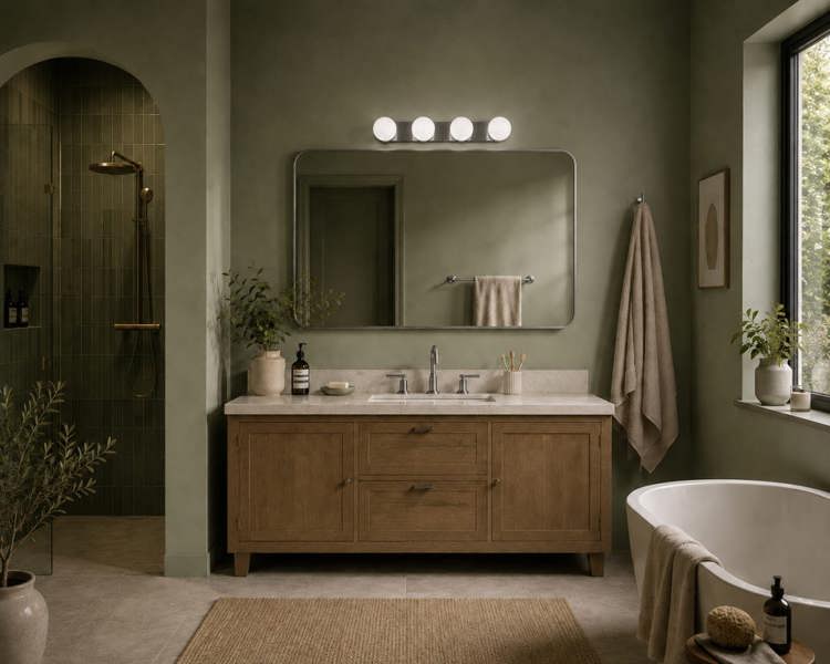 COSYLYTE Bowen Bathroom 4 Light Glass Ceiling Flush Light