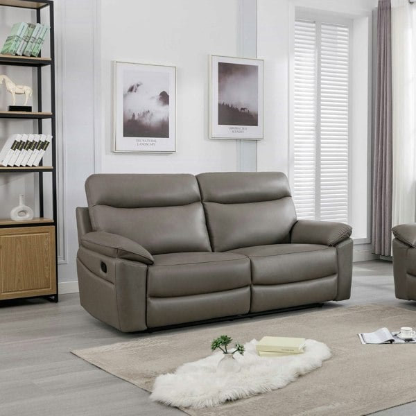 Austin Genuine Leather Reclining Sofa Suite 3 + 2 - 6
