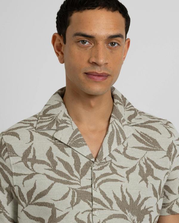 Steel & Jelly Oval - Leaf Jacquard Short Sleeve Shirt