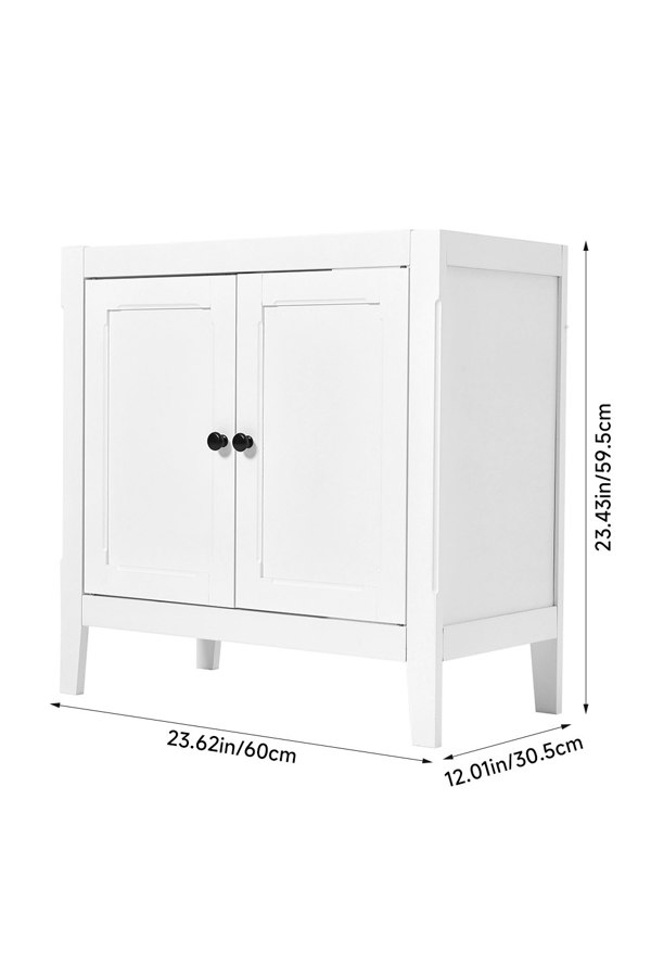 Living and Home Double-door U-Shaped Bathroom Under Sink Cabinet