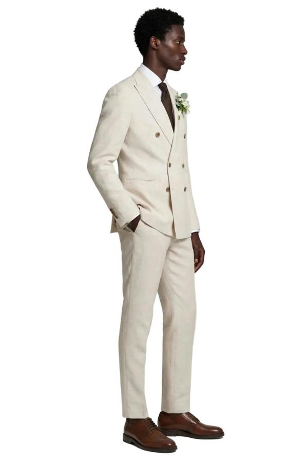 Harry Brown London Giacomo Slim Fit Double Breasted Suit Jacket