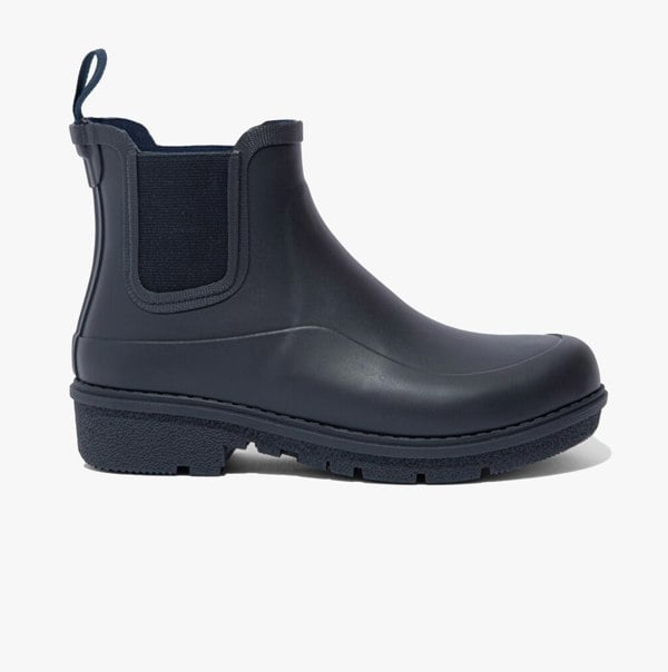 FitFlop WONDERWELLY Womens Rubber Chelsea Boots Midnight Navy