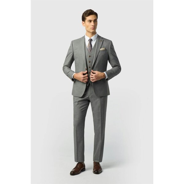 Antique Rogue Slim Fit Blake Grey Texture Jacket
