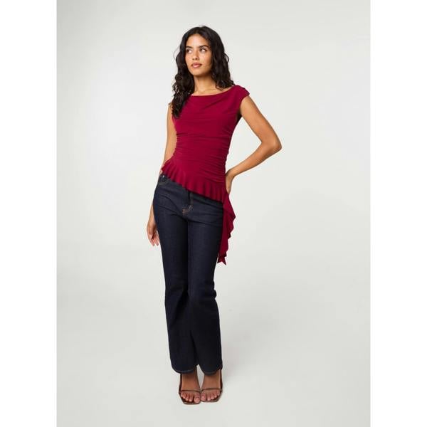 Pink Vanilla Asymmetrical Frill Top