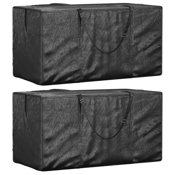 Berkfield Garden Cushion Storage Bags 2 pcs Black 150x75x75 cm Polyethylene