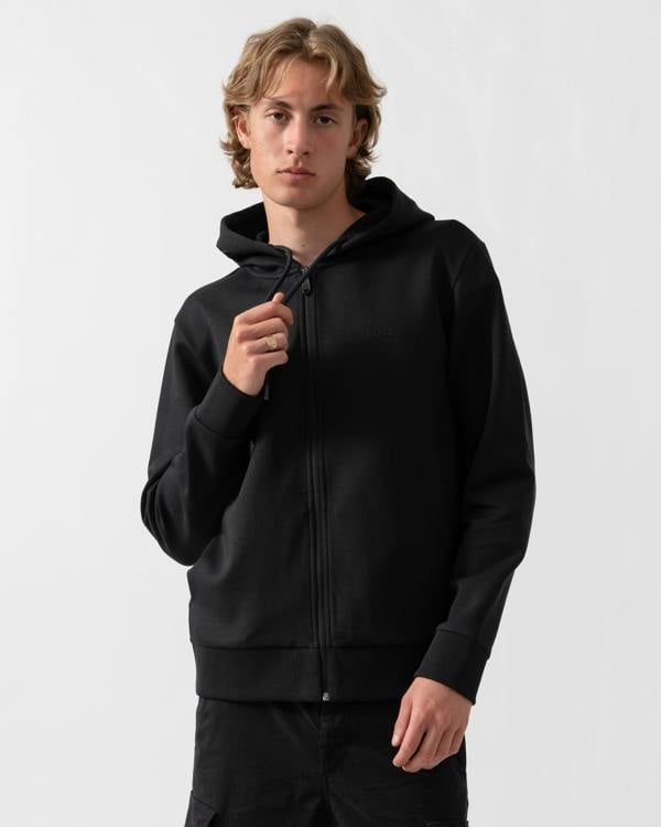 BOSS Green Saggy Mens Zip Up Hoodie - Black 001