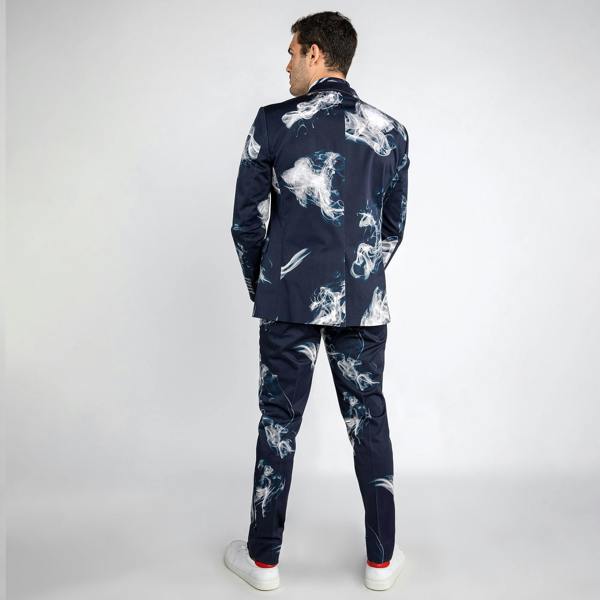 SMOKE PRINTED 2 PIECE SUIT – Premium Men's Patterned Shirt by Claudio Lugli | Bold Design, Tailored Fit, Best Printed Shirts