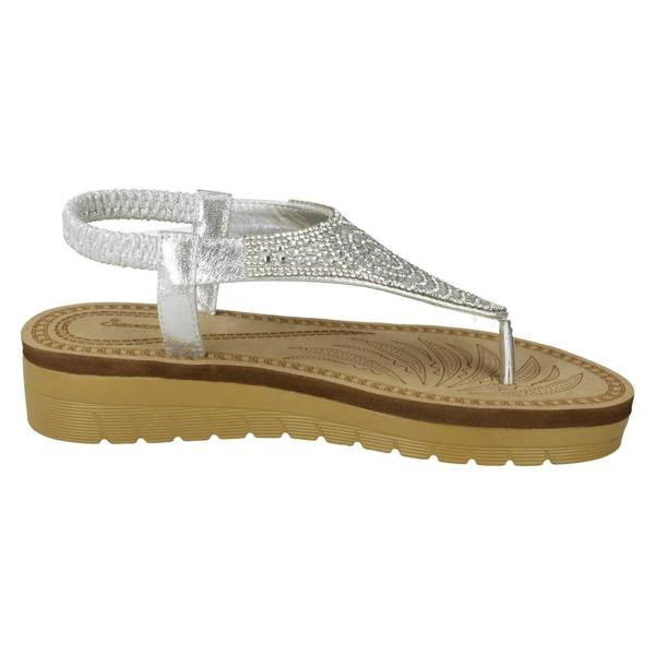 Savannah Ladies Savannah Mid Wedge Toepost Sandals