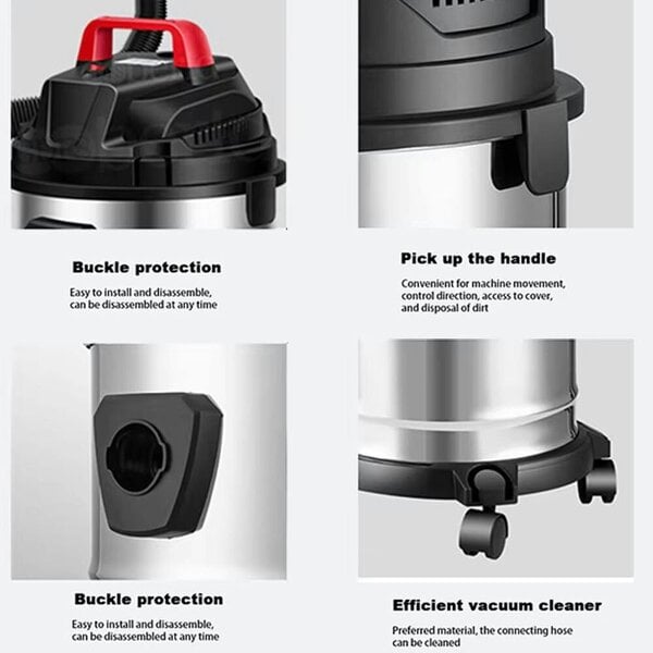 Havendro 2000W Vacuum Cleaner Wet and Dry Bagless 20L Cylinder Powerful Compact Cleaning