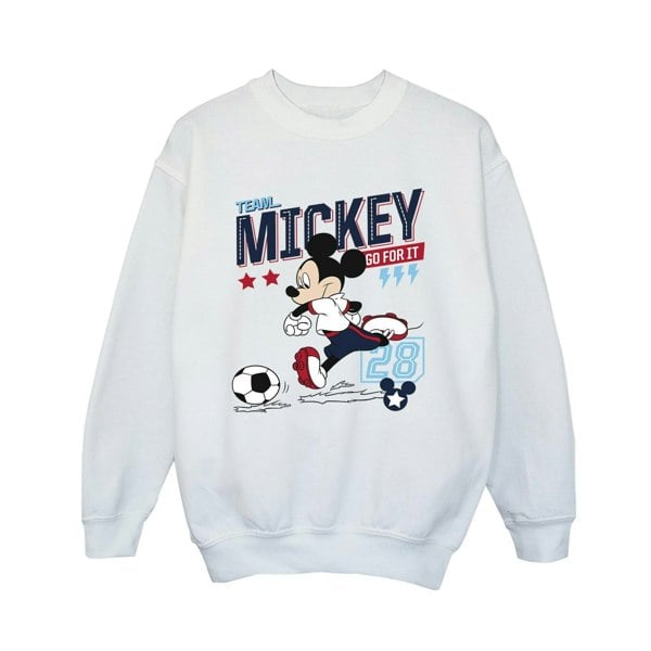 Disney Boys Mickey Mouse Team Mickey Football Sweatshirt - White