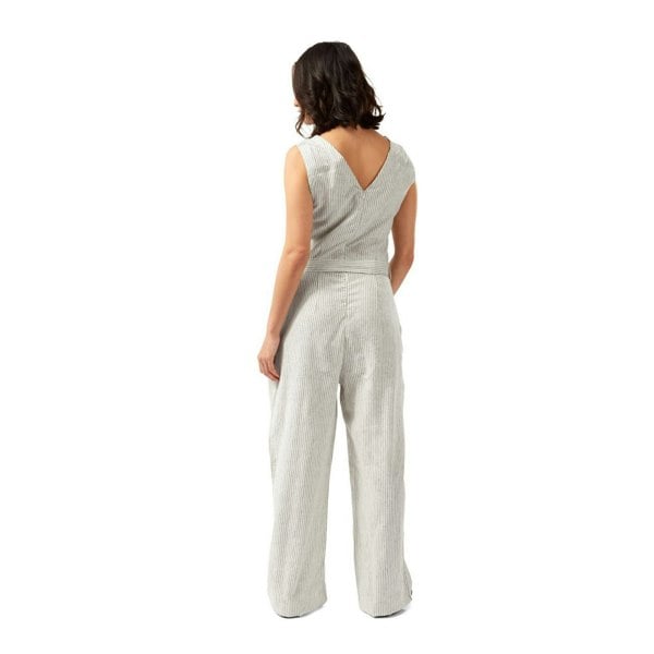 Craghoppers Women's Kalela NosiBotanical Jumpsuit - Cool White/Navy