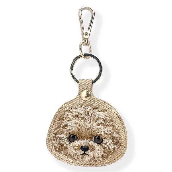 Nimmy Friends Nimmy Big Eye Cute Pet Teddy Airtag Keychain Brown - N-XDY-YSK-014