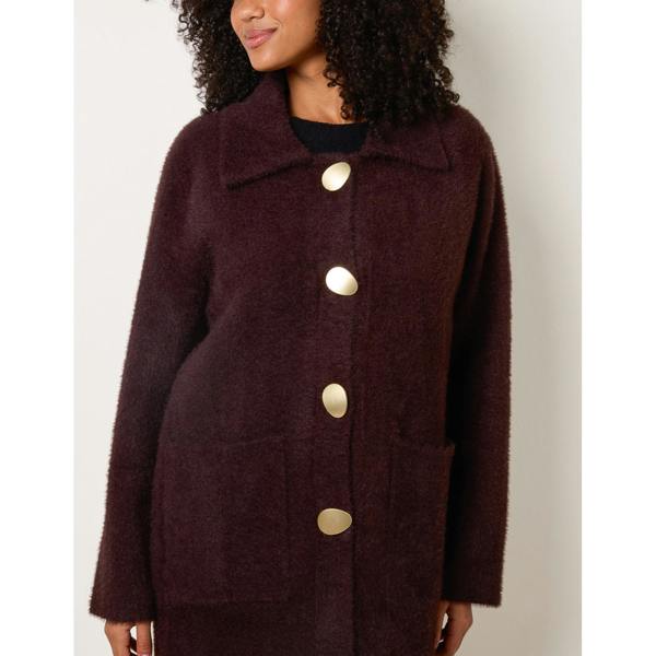 Blue Vanilla Overcoat With Classic Collar