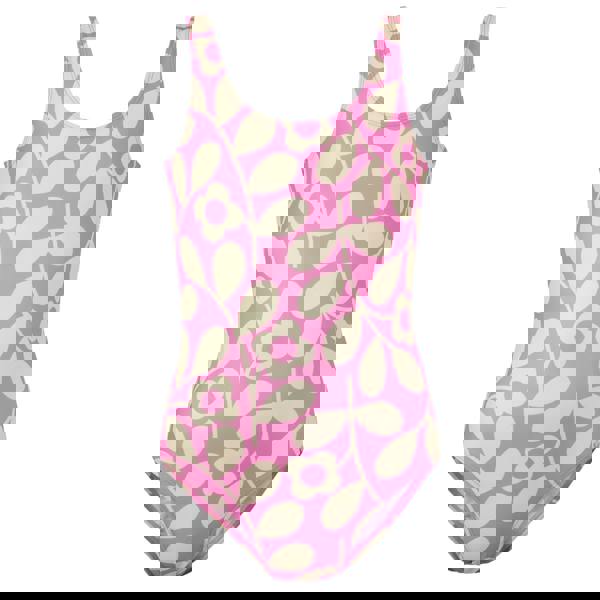 Regatta Girls Orla Kiely Jasmine Flower One Piece Swimsuit - Lilac/Cream