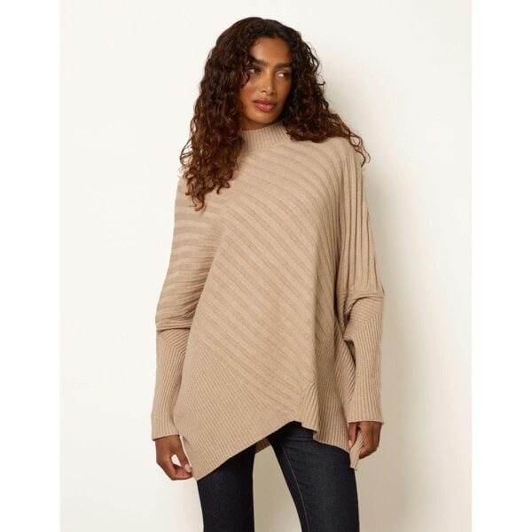 Blue Vanilla Poncho-Style Jumper
