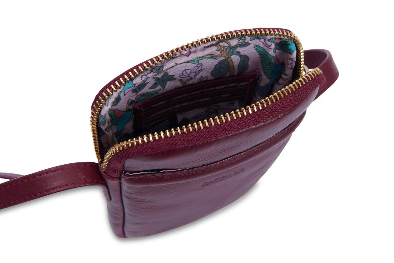 SADDLER "Margot" Real Leather Crossbody Zip Top RFID Phone Pouch - Gift Boxed