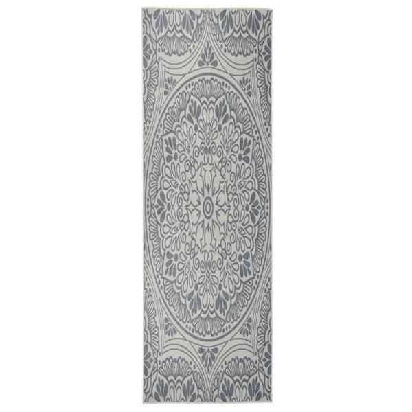 Berkfield Outdoor Flatweave Rug 80x250 cm Blue Pattern