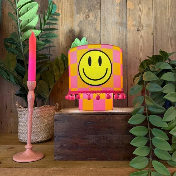 Love Frankie Checkmate Smiley Glow Lamps in Tutti Frutti