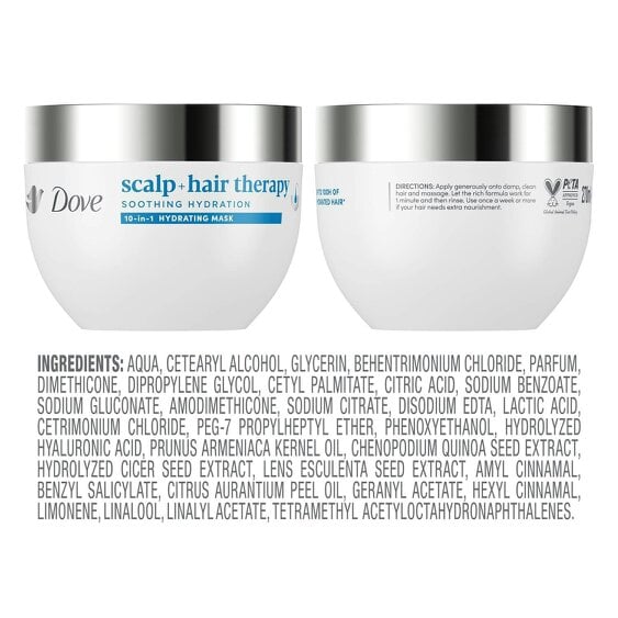 Dove Scalp + Hair Therapy Hair Mask - Soothing Hydration 10-in-1 Mask 6x270 ml